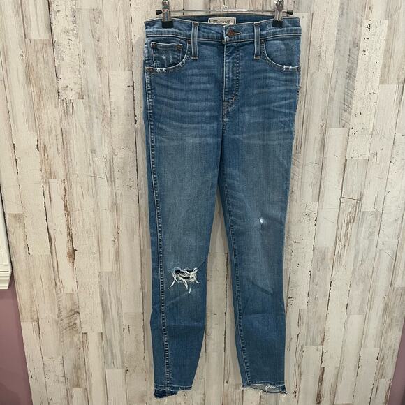 Madewell 10" High-Rise Skinny Jeans: Drop Step-Hem Edition J9400 - Picture 2 of 11